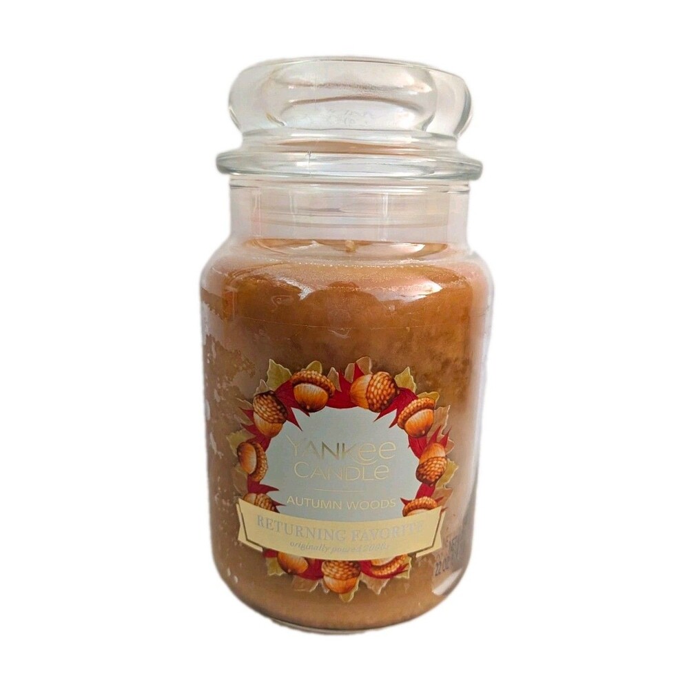 Yankee Candle Autumn Woods 22 Oz Returning Favorite Retired 2009 Large Jar NEW